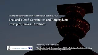 Thailand’s Draft Constitution and Referendum 1/2
