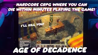 Age of Decadence on the Steam Deck - Hardcore CRPG on the go! It is playable, but...
