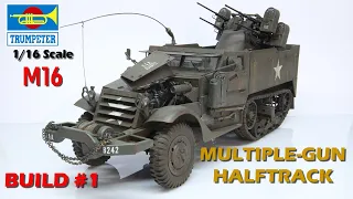 Trumpeter 1/16 scale  M16 Multiple-Gun Motor Carriage: Part 1 "Engine and Chassis" #ww2 #models