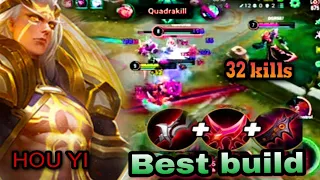 32 kills Build ANTI TANQUE + PENTA KELL HOUYI honor of Kings