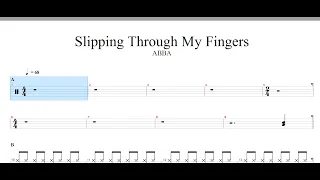 ABBA-Slipping Through My Fingers | Drum Score, Drum Sheet Music