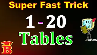 1 to 20 all Tables Easy Trick (Be Human Computer)