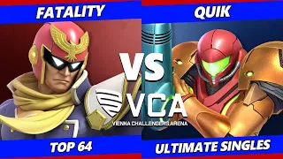 VCA 2022 - Fatality (Captain Falcon) Vs. quiK (Samus) SSBU Ultimate Tournament