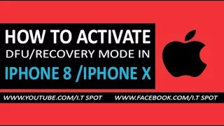 iPhone 8 /iphone 8+/ iPhone X: how to Force Restart, enter recovery, and DFU mode