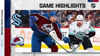 Kraken @ Avalanche 1/10/22 | NHL Highlights