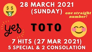 Foddy Nujum Prediction for Sports Toto 4D - 28 March 2021 (Sunday)