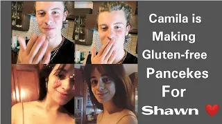 Shawn mendes and camila cabello new 💗 she is cooking and making gluten-free pancekes for Shawn ❤️