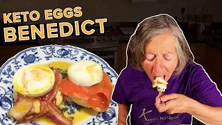 Dairy Free Keto Eggs Benedict with Egg Yolk Waffles - Totally Carnivore Too!