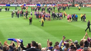 2016 AFL Grand Final - Western Bulldogs v Sydney Swans - in the crowd at the final siren