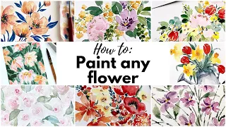 Paint or draw any flower - my number one secret to perfect flowers every time