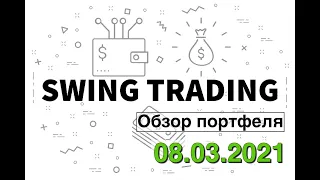 UPD по свинг-трейдинг портфелю за понедельник, 08 марта 2021 года.