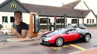 MCDONALD'S DRIVE THRU WITH A BUGATTI VEYRON!!