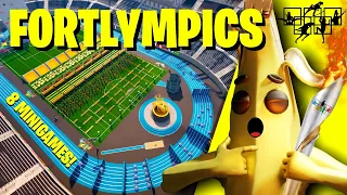 FORTNITE FORTLYMPICS 🏃 ALL 8 MINIGAMES COMPETITION - MAP CODE: 3336-0531-7887