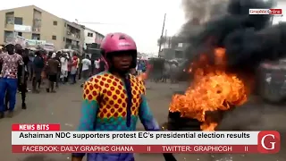 Ashaiman NDC supporters protest EC’s presidential election results