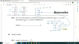 PROBNA MATURA 2023., MATEMATIKA B, 21. - 30. zadatak