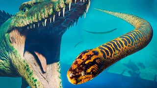 A Colossal Titanoboa (Cobra Gigante)! Mosassauro vs Snake | Jurassic World Evolution 2: Mods | PT/BR