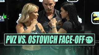 Paige VanZant vs Rachael Ostovich Staredown | BKFC 19 Press Conference