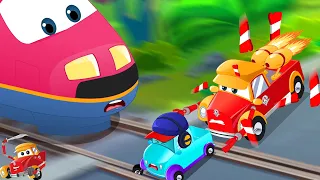 A Level Crossing Pickle + More Funny Car Cartoon for Kids by Super Car Royce