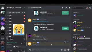 Raiding Scammer's Discord Server (HE CRIED)