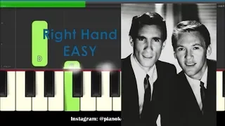 Righteous Brothers Unchained Melody Right Hand, Slow, Easy Piano Tutorial