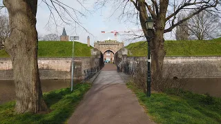 Morning Walk in Naarden ⛅| Starshaped Fortress - The Netherlands 4K