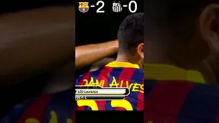 Santos FC vs Barcelona 2013 Joan Gamper highlights (Neymar debut match for barca🕺✨)#shorts