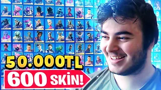 DÜNYANIN EN PAHALI HESABINI ALDIM! - 600 SKİN 50.000TL! (Fortnite Türkçe)