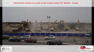 Demolácia mosta Senec - Blatné