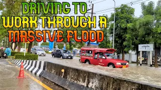 FLOODING IN CHIANG MAI STREETS DURING MONSOON RAINY SEASON!