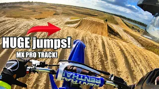 FIRST TIME RIDING PRO MOTOCROSS TRACK! BIG JUMPS