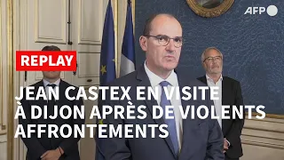 REPLAY - Castex à Dijon: un "message de grande fermeté" et 20 postes de policiers supplémentaires