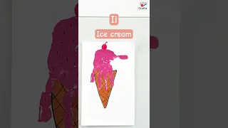 I for ice cream-Alphabet handprint art for  kids🍦#shorts #icecream #kids #toddler #alphabet #crafts