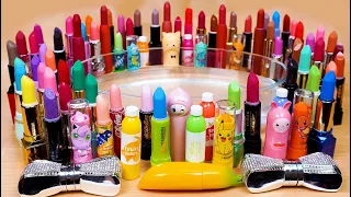 Mixing 80 💄Lipsticks Into Clear Slime! Satisfying Slime ASMR Video #21