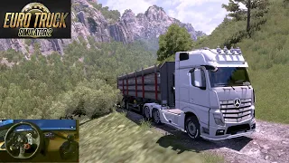 Mercedes benz ACTROS 3351 6x4 - Montenegro | Euro Truck Simulator 2 | v1.50 | Logitech g29 gameplay