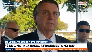 Voto impresso: Bolsonaro acusa o TSE de fraudar as eleições de 2014