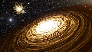 Circling the black hole accretion disk at the center of galaxy M77 (simulation | no audio)