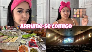 GRWM | ARRUME-SE COMIGO PRA UM DATE COM O BOY✨ cabelo, make, look, churrascaria, shopping…