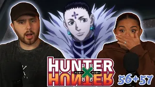 CHROLLO CAPTURED!! END OF THE TROUPE? - Hunter X Hunter Episode 56 + 57 REACTION + REVIEW!