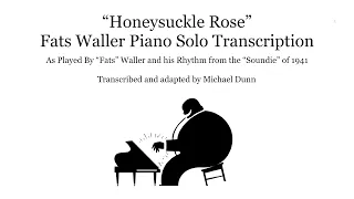 Fats Waller "Honeysuckle Rose" Piano Solo Transcription