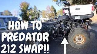 how to do a predator 212 engine swap