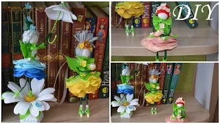 Цветочная фея- декор, подарок или подвеска в машину// Кукла из фоамирана//DIY Flower Fairy.