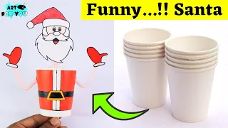 DIY Very Funny Paper Cup Santa Claus | How to make santa claus | Santa claus craft | Paper cup craft