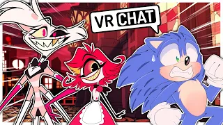 Movie Sonic Meets Angel Dust and Nifty In VRCHAT!!