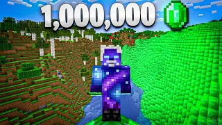 جمعت 1,000,000 إيميرلد في خلال 100 يوم في ماين كرافت !!😱Minecraft