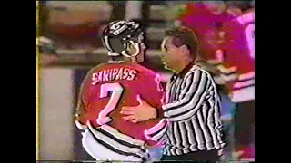 Everett Sanipass vs Lindy Ruff (rough) - Jan 10, 1990