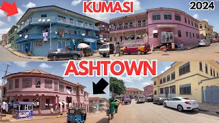 Latest Kumasi ASHTOWN brightly Painted Houses ahead of Otumfuo 25th Anniversary in Ghana.