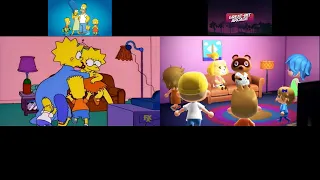 Simpsons Intro Comparison (Animal Crossing)