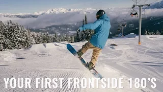 Your First Frontside 180s On A Snowboard