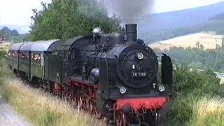 80 Jahre Westerwaldbahn  -  DR Dampflok 38 1182   -  Sonderfahrten Juli 1993