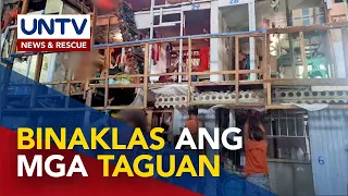 Mga kubol sa loob ng New Bilibid Prison na umano’y naging taguan ng mga kontrabando, binaklas